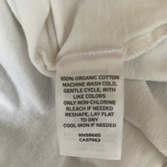 Women's White Organic cotton crop twist Top NWOT - Picture 3 of 3